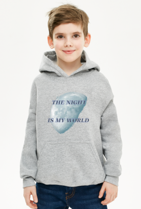 Bluza chłopięca z kapturem The night is my world