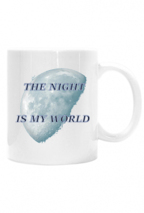 Kubek biały The night is my world