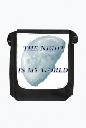 Torba reporterka z napisem The night is my world