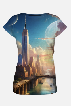 Damska koszulka bluzka z nadrukiem full print New York 1