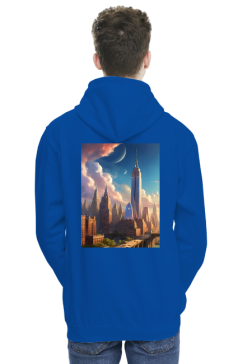 Bluza z kapturem z nadrukiem na plecach New York 1