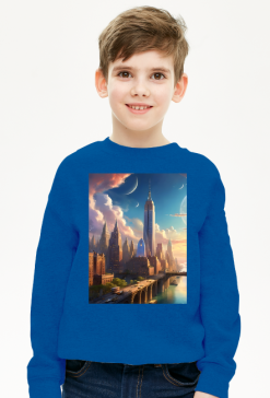 Dziecieca bluza bez kaptura z nadrukiem New York 1