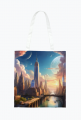 Ekologiczna torba zakupowa z dlugimi uszami z nadrukiem full print New York 1