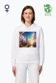Ekologiczna bluza z kapturem z nadrukiem New York 1