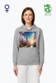 Ekologiczna bluza z kapturem z nadrukiem New York 1