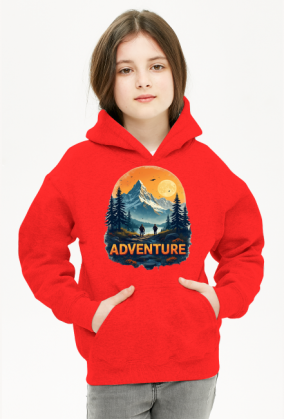 Bluza dziecieca z kapturem z nadrukiem ADVENTURE 1