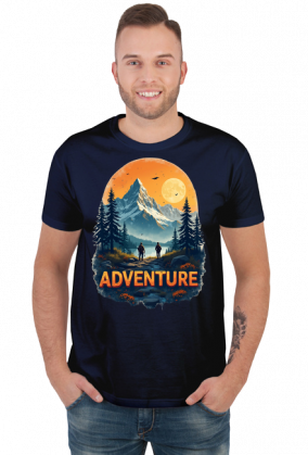 Meska koszulka T-Shirt z nadrukiem ADVENTURE 1