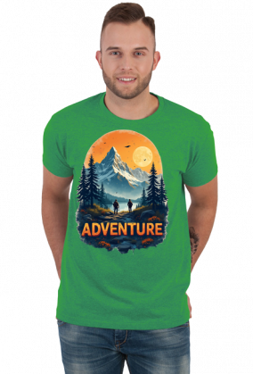 Meska koszulka T-Shirt z nadrukiem ADVENTURE 1