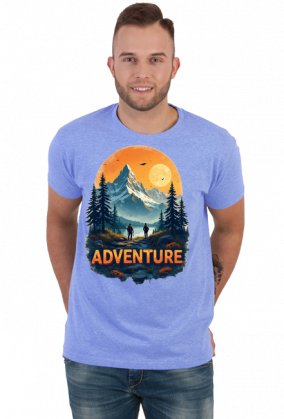 Meska koszulka T-Shirt z nadrukiem ADVENTURE 1