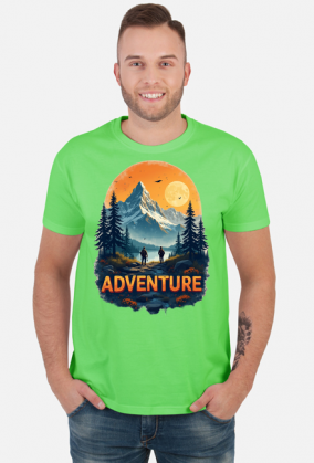 Meska koszulka T-Shirt z nadrukiem ADVENTURE 1