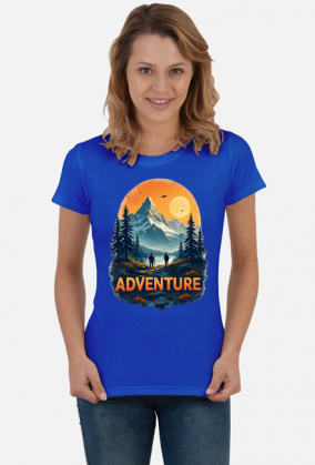 Damska koszulka T-Shirt z nadrukiem ADVENTURE 1