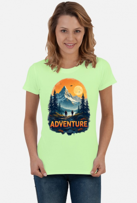 Damska koszulka T-Shirt z nadrukiem ADVENTURE 1