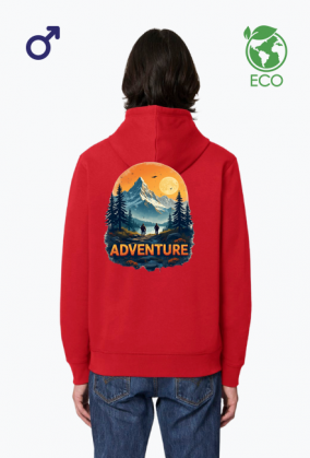 Ekologiczna meska bluza z nadrukiem ADVENTURE 1