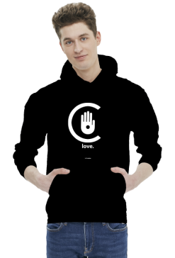 Bluza z kapturem love ręka
