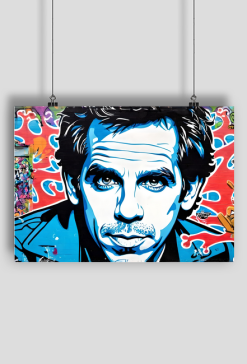 Plakat poziomy A1 Ben Stiller grafitti 1