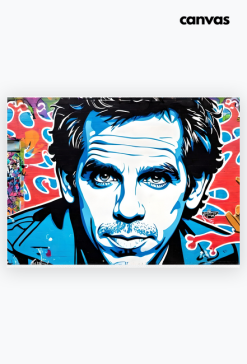 Plakat obraz canvas pionowy A2 Ben Stiller grafitti 1