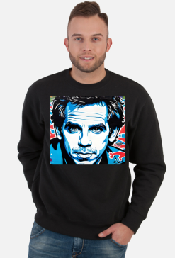 Bluza bez kaptura z nadrukiem Ben Stiller grafitti 1