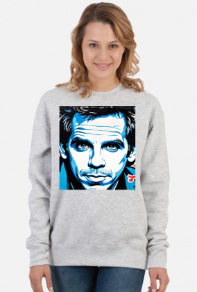 Damska bluza bez kaptura z nadrukiem Ben Stiller grafitti 1