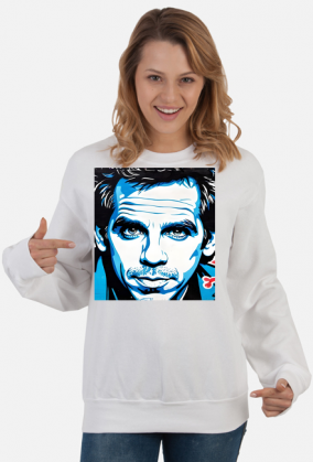 Damska bluza bez kaptura z nadrukiem Ben Stiller grafitti 1