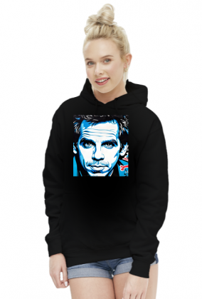 Damska bluza z kapturem z nadrukiem Ben Stiller grafitti 1