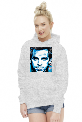 Damska bluza z kapturem z nadrukiem Ben Stiller grafitti 1