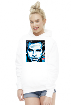 Damska bluza z kapturem z nadrukiem Ben Stiller grafitti 1