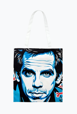 Torba na zakupy z dlugimi uszami z nadrukiem Ben Stiller grafitti 1