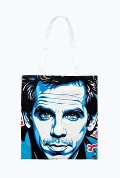 Torba na zakupy z dlugimi uszami z nadrukiem Ben Stiller grafitti 1