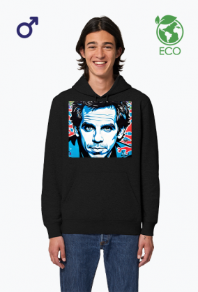 Ekologiczna bluza z kapturem z nadrukiem Ben Stiller grafitti 1