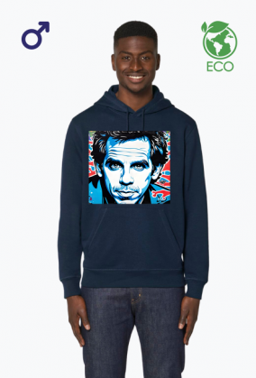 Ekologiczna bluza z kapturem z nadrukiem Ben Stiller grafitti 1