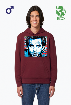 Ekologiczna bluza z kapturem z nadrukiem Ben Stiller grafitti 1