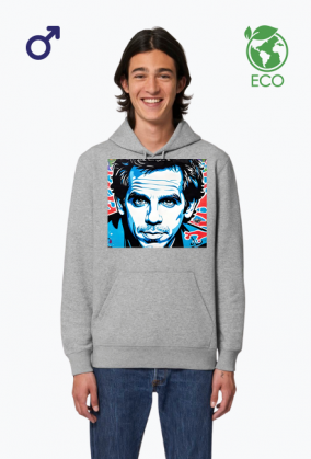 Ekologiczna bluza z kapturem z nadrukiem Ben Stiller grafitti 1