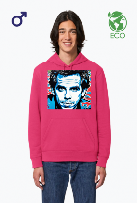 Ekologiczna bluza z kapturem z nadrukiem Ben Stiller grafitti 1