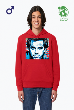 Ekologiczna bluza z kapturem z nadrukiem Ben Stiller grafitti 1