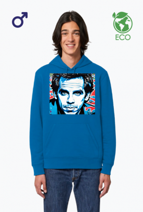 Ekologiczna bluza z kapturem z nadrukiem Ben Stiller grafitti 1