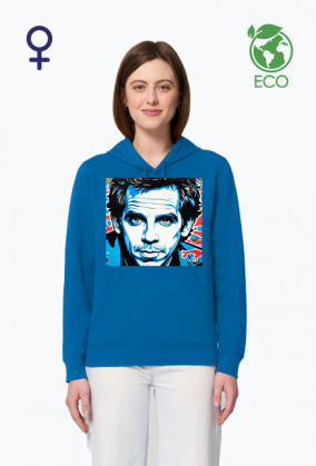 Ekologiczna bluza z kapturem z nadrukiem Ben Stiller grafitti 1