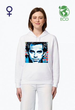 Ekologiczna bluza z kapturem z nadrukiem Ben Stiller grafitti 1