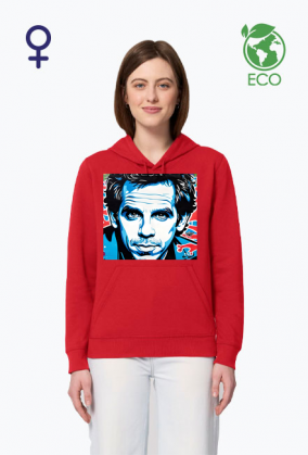 Ekologiczna bluza z kapturem z nadrukiem Ben Stiller grafitti 1