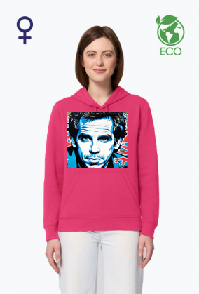 Ekologiczna bluza z kapturem z nadrukiem Ben Stiller grafitti 1