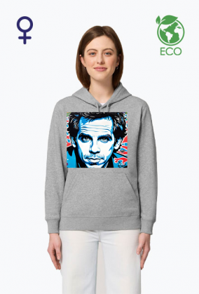 Ekologiczna bluza z kapturem z nadrukiem Ben Stiller grafitti 1