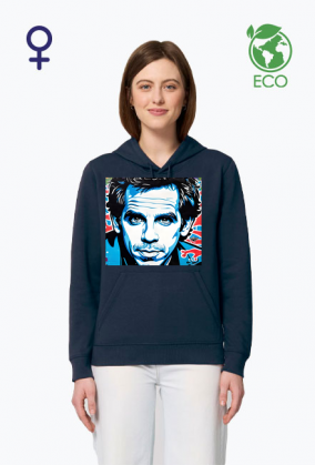 Ekologiczna bluza z kapturem z nadrukiem Ben Stiller grafitti 1