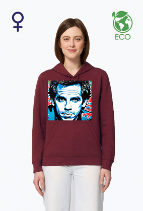 Ekologiczna bluza z kapturem z nadrukiem Ben Stiller grafitti 1