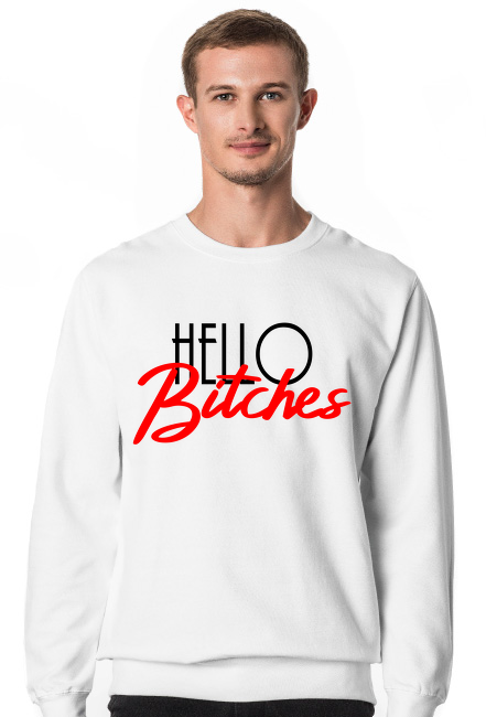 Bluza Crewneck Chillera „Hello Statement” – Biała – Unisex
