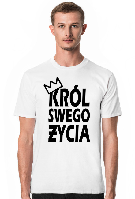 T-shirt Chillera „Król Swego Życia” – Biały