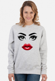 Bluza "Oczy i Usta – Cartoonowy Akcent"