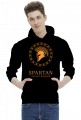 Czarna bluza z kapturem z dużym logo "Spartan Kraków"