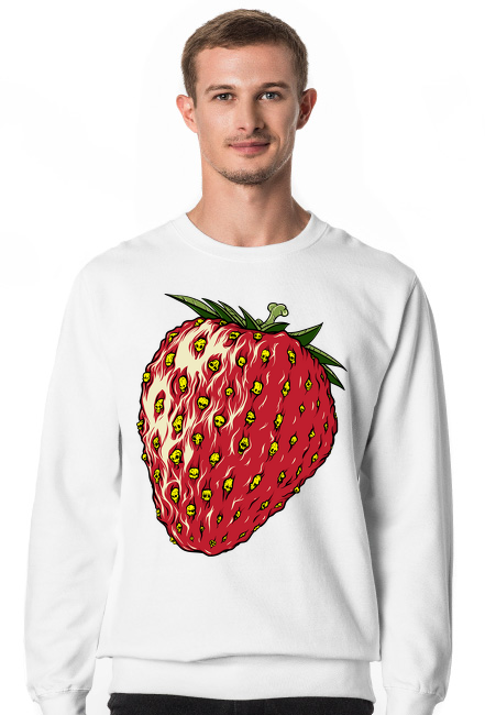 Bluza Męska Klasyczna Mroczna Truskawka Grozy