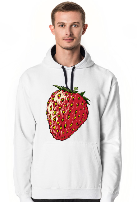 Bluza Męska Double Color Mroczna Truskawka Grozy