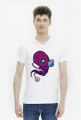 Koszulka Męska V-neck Kosmiczna Metalowa Zjawa Pixel Art