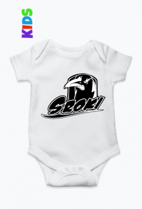 Dziecięce body z logo Sroki Łódź